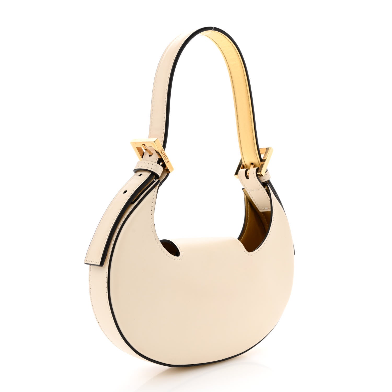 Fendi Vitello King Mini Cookie Hobo Bag White Ice 3 of 10
