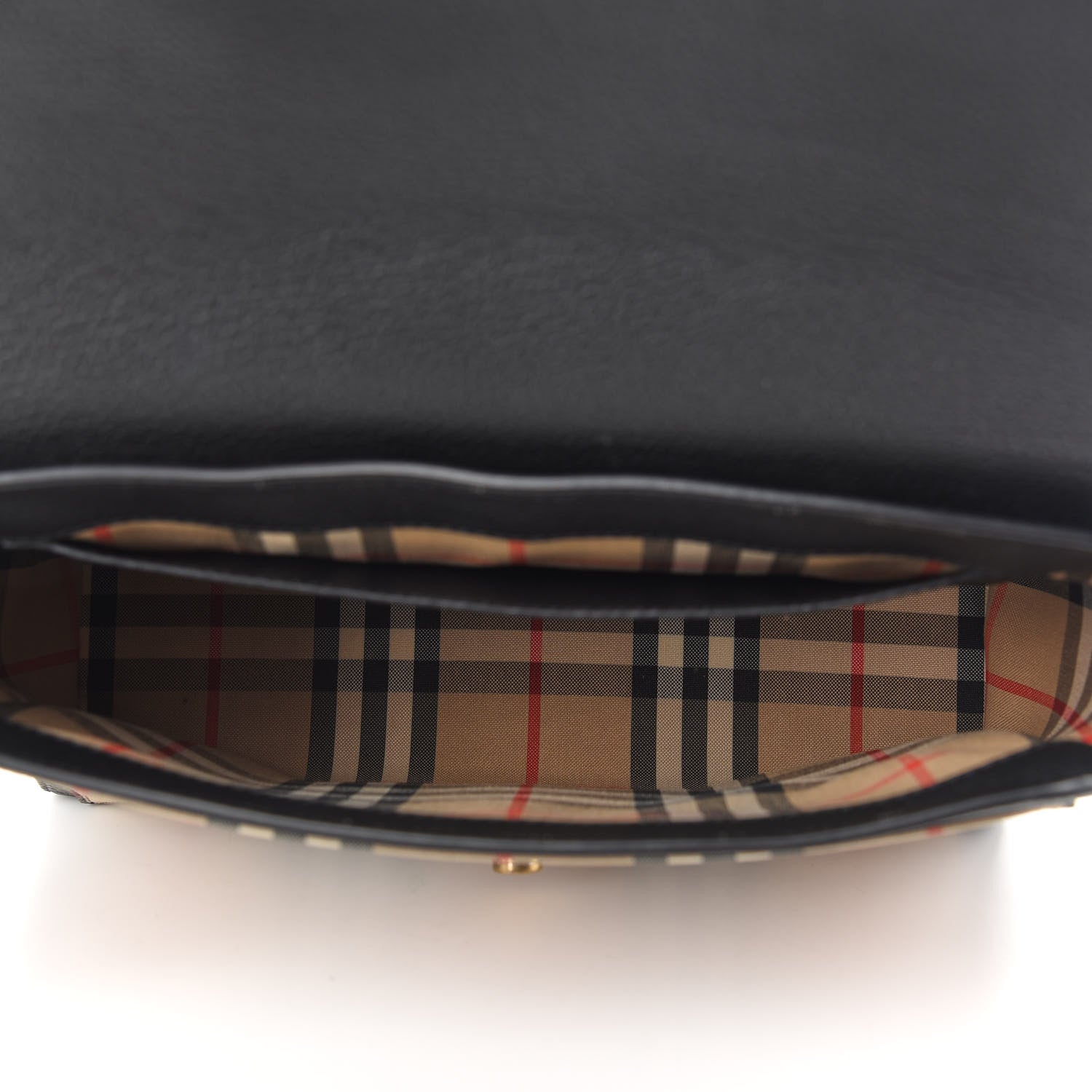 Burberry Grainy Calfskin Vintage Check Note Crossbody Bag Black 5 of 10