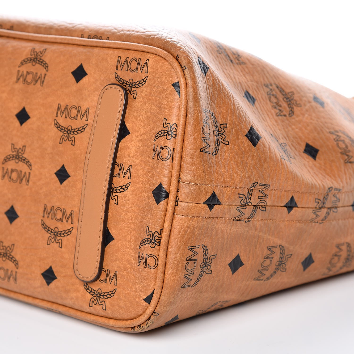 MCM Visetos Shopper Tote Cognac 6 of 12
