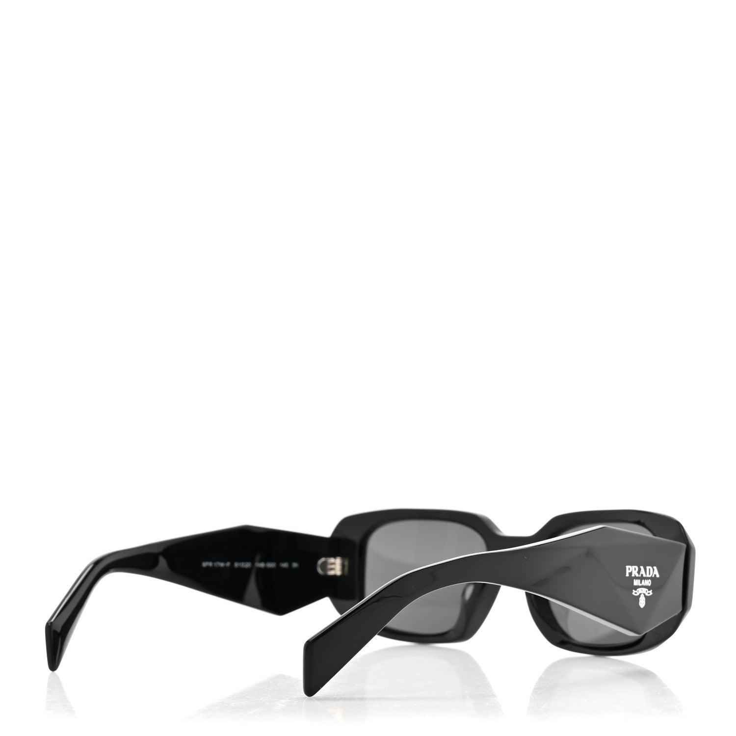 Prada Acetate Symbole Sunglasses SPR 17W Black 4 of 8