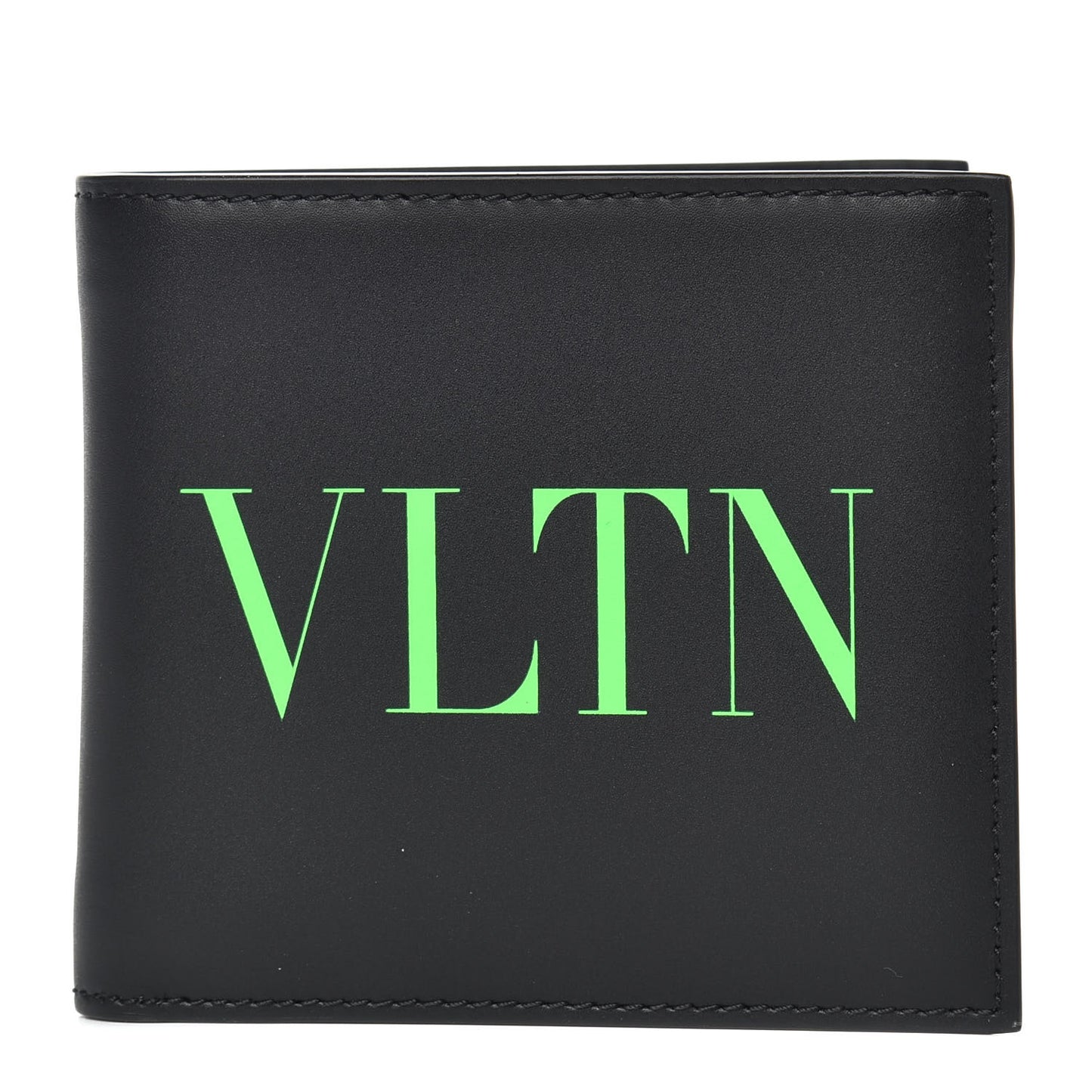 Vitello Mens VLTN Bi-Fold Wallet Black Green