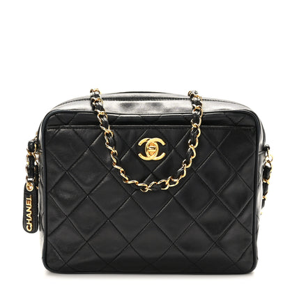 Chanel Lambskin Quilted Camera Case Black 1 of 9