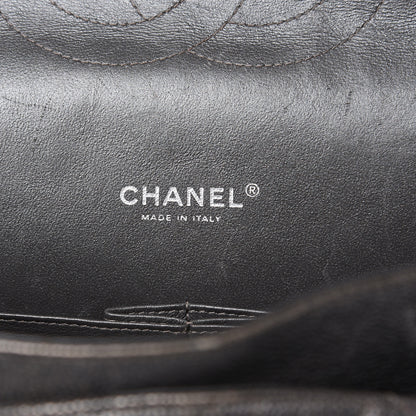 Chanel Metallic Caviar Quilted Maxi Double Flap Charcoal 6 of 17