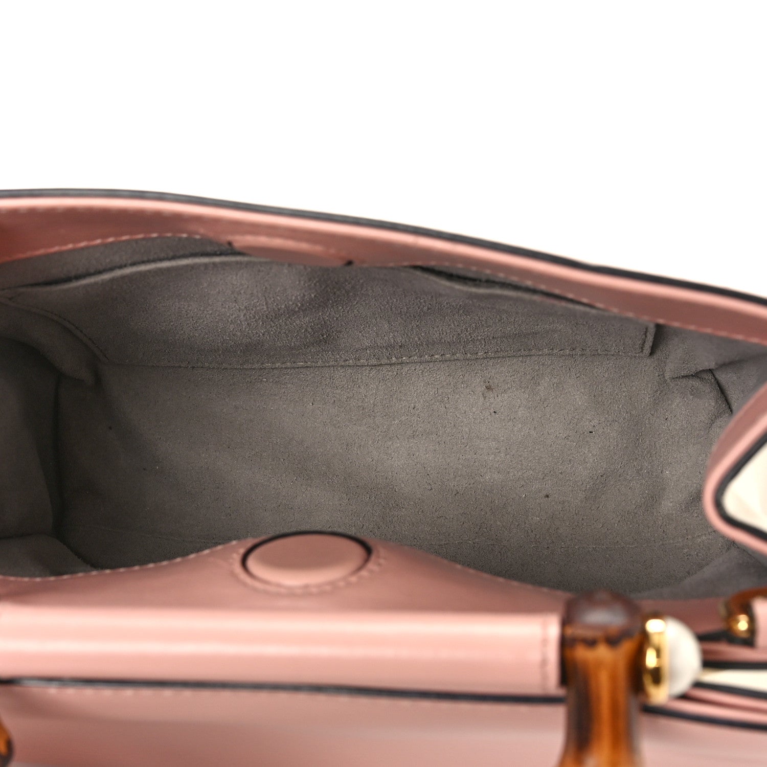Gucci Nappa Bamboo Web Small Nymphaea Top Handle Bag Perfect Pink Mystic White 5 of 11