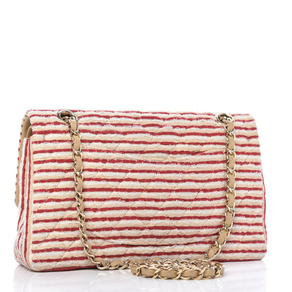 Chanel Jersey Quilted Medium Coco Sailor Flap Red White 3 of 10