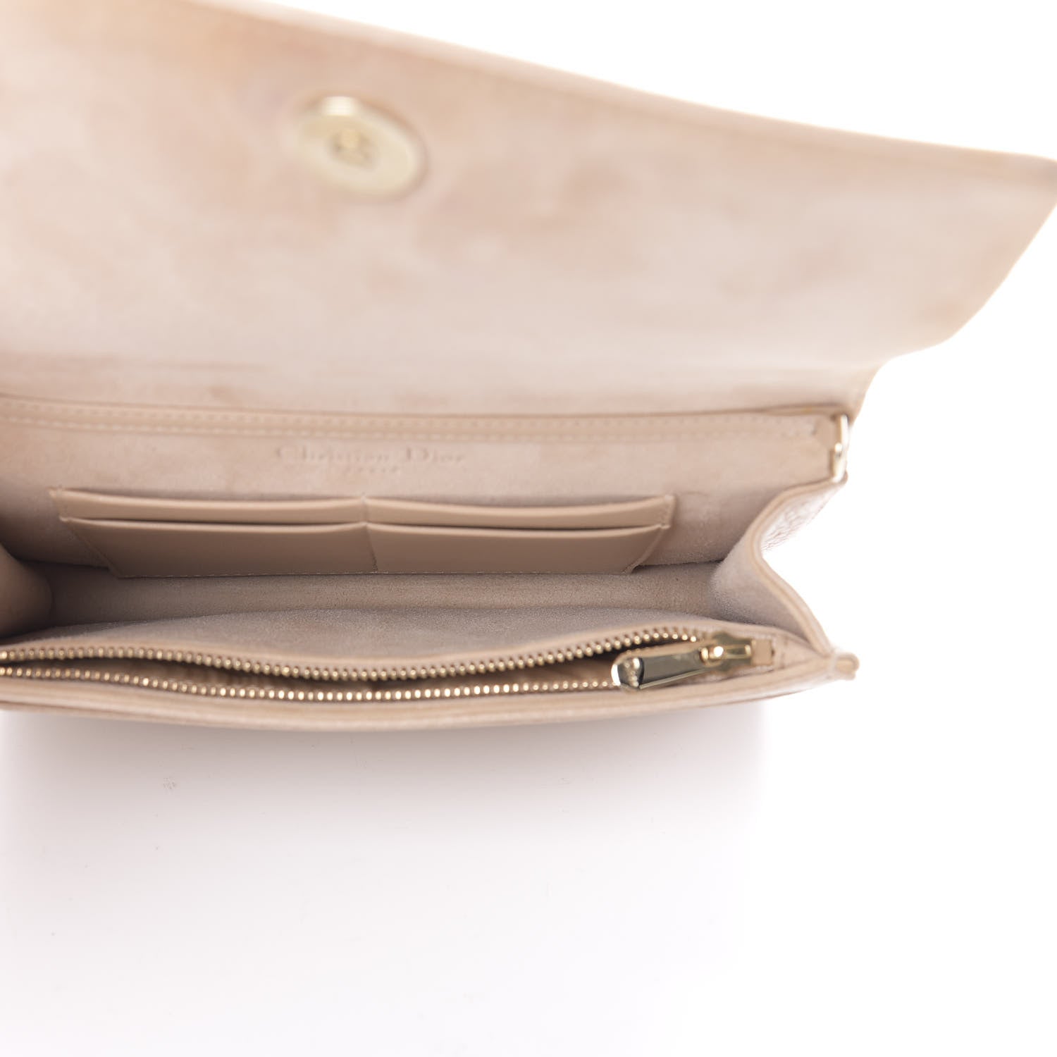 Christian Dior Grained Calfskin Diorama Wallet on Chain Pouch Nude 5 of 13