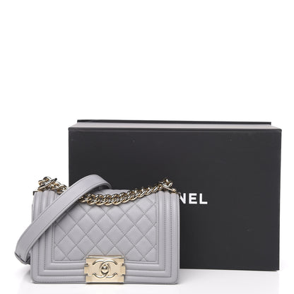 Chanel Calfskin Quilted Small Boy Flap Grey 10 of 10