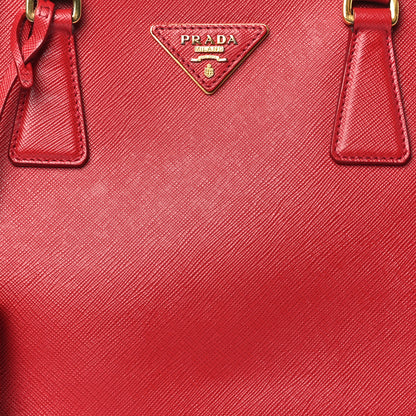 Prada Saffiano Small Galleria Double Zip Tote Fuoco 7 of 15