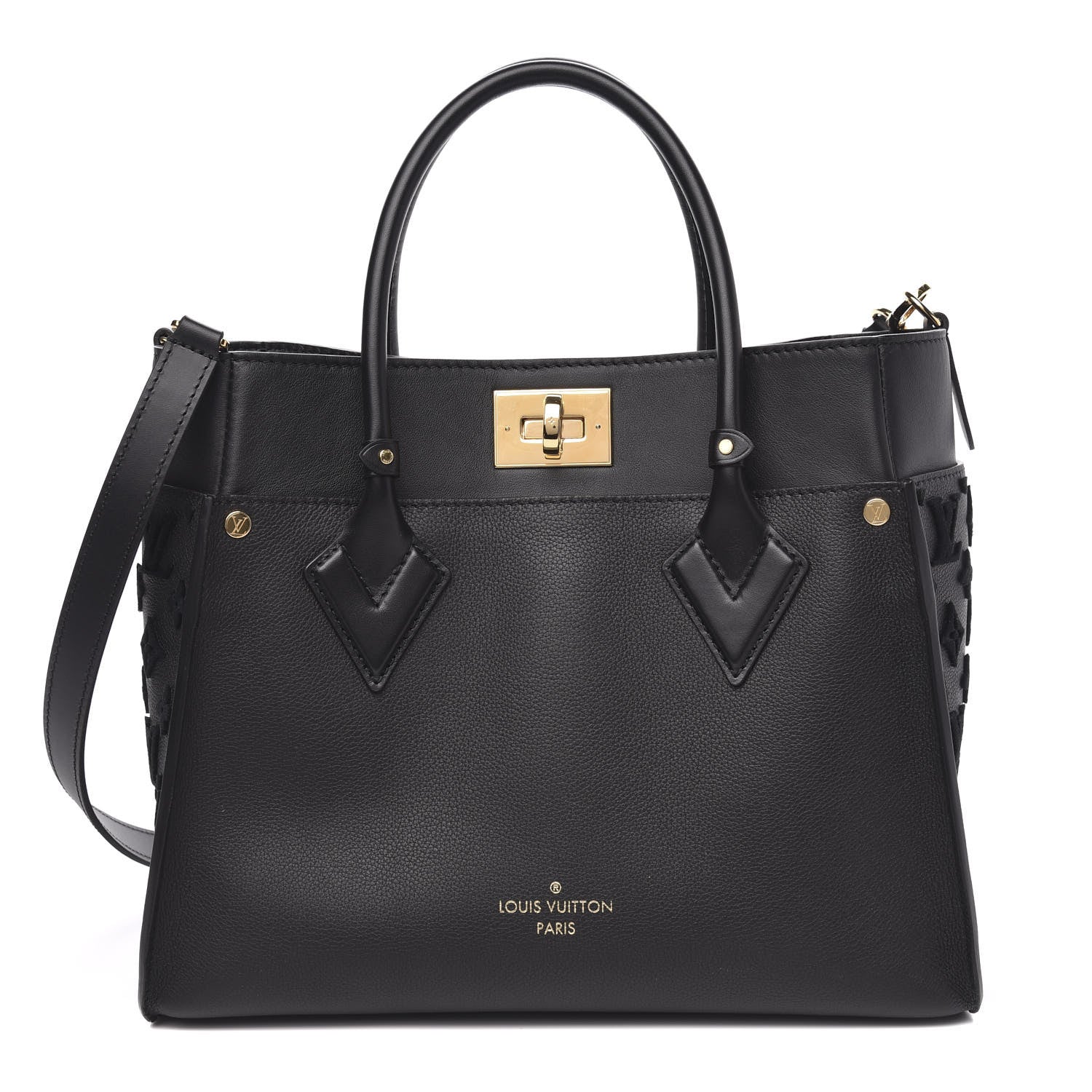 Louis Vuitton Calfskin Monogram Tufting On My Side Black 1 of 10