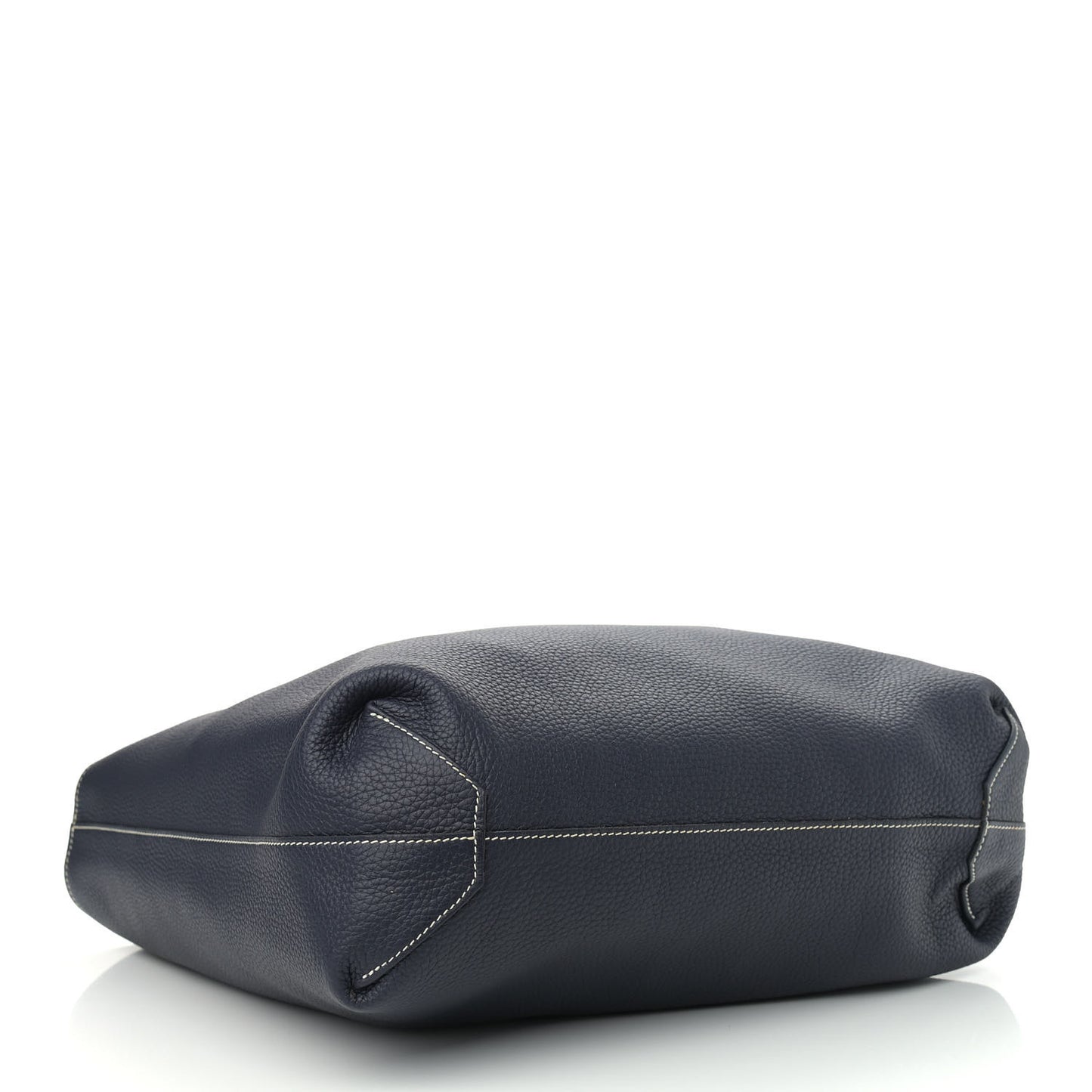 Taurillon Clemence Double Sens 45 Reversible Tote Bleu Nuit Etain