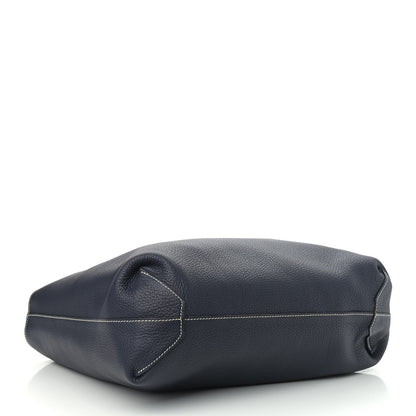 Hermes Taurillon Clemence Double Sens 45 Reversible Tote Bleu Nuit Etain 7 of 16