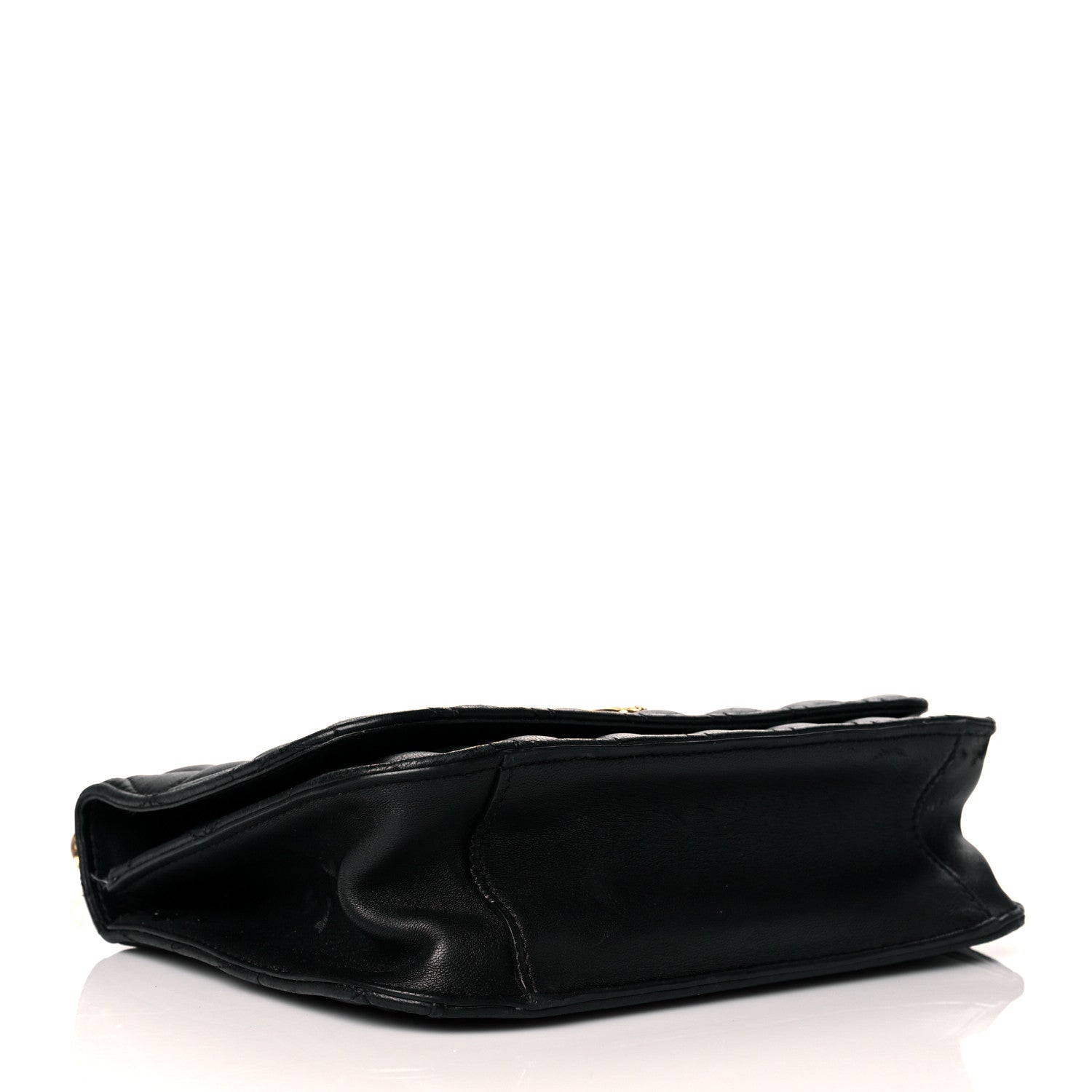Versace Nappa Quilted Virtus Top Handle Shoulder Bag Black 4 of 21