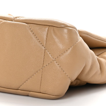 Chanel Lambskin Quilted Medium Chanel 19 Flap Dark Beige 10 of 11