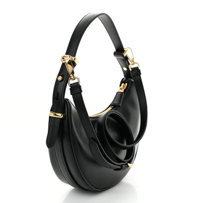 Prada Soft Calfskin Arque Shoulder Bag Black 3 of 10