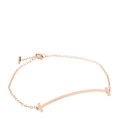 Tiffany 18K Rose Gold T Smile Bracelet 1 of 6
