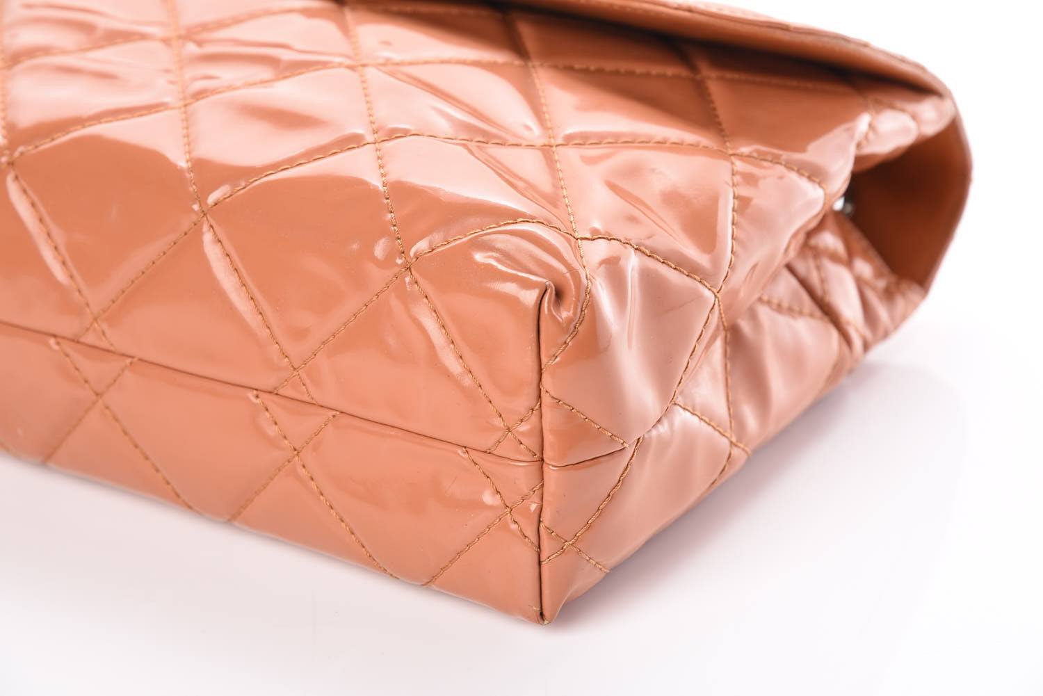 Chanel Vinyl Quilted In the Business Flap Bag Orange 6 of 13