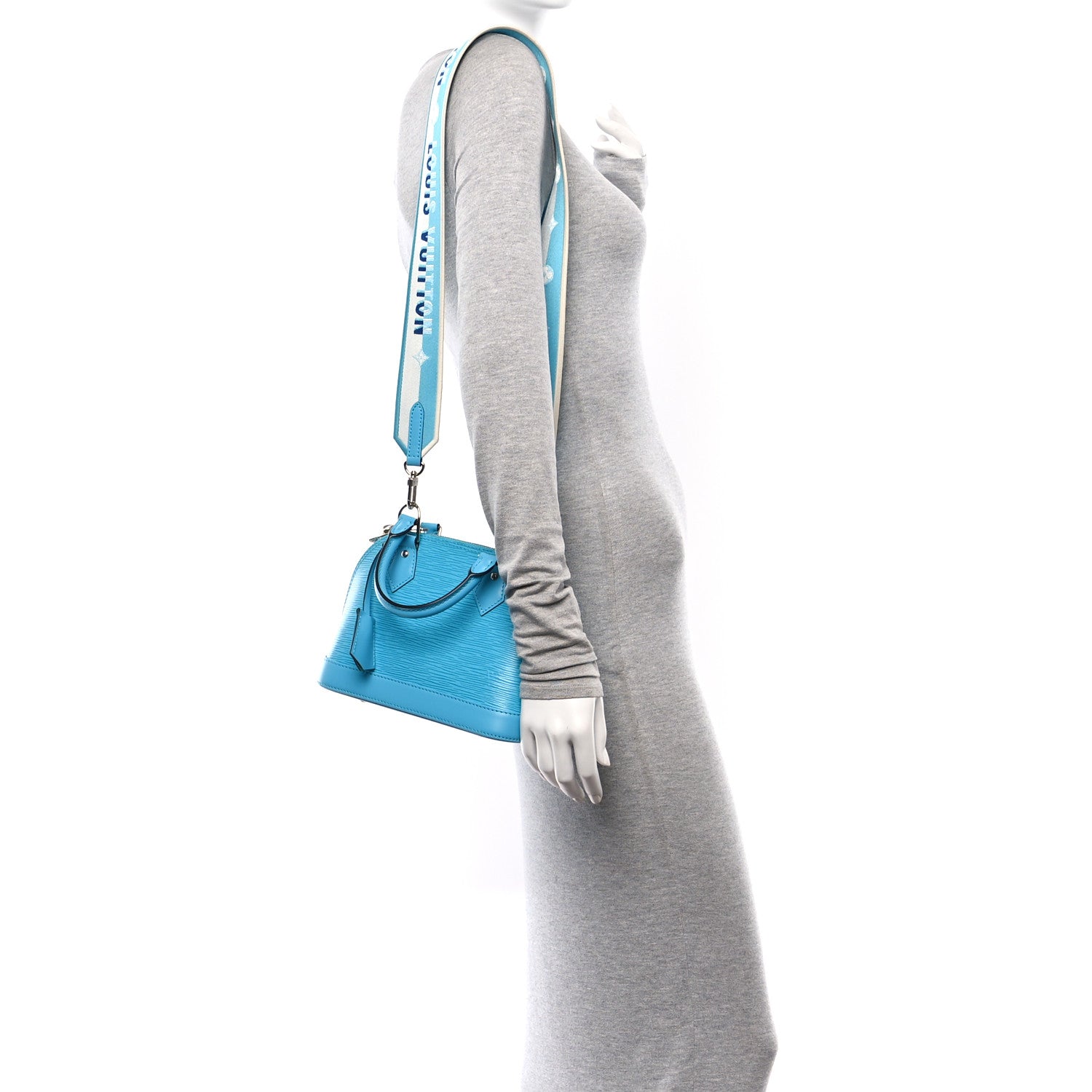 Louis Vuitton Epi Jacquard Alma BB Turquoise 2 of 10