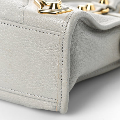 Balenciaga Chevre Gold Metallic Edge Hardware Mini City Gris Clair Gris Perle 9 of 9