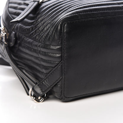 Fendi Shiny Nappa Trapuntata Mini Backpack Black 11 of 13