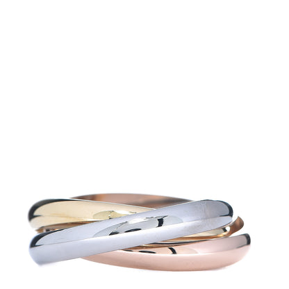 Cartier 18K Pink Yellow White Gold Small Trinity Ring 59 8.75 3 of 5