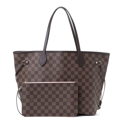Louis Vuitton Damier Ebene Neo Neverfull MM Rose Ballerine 1 of 5