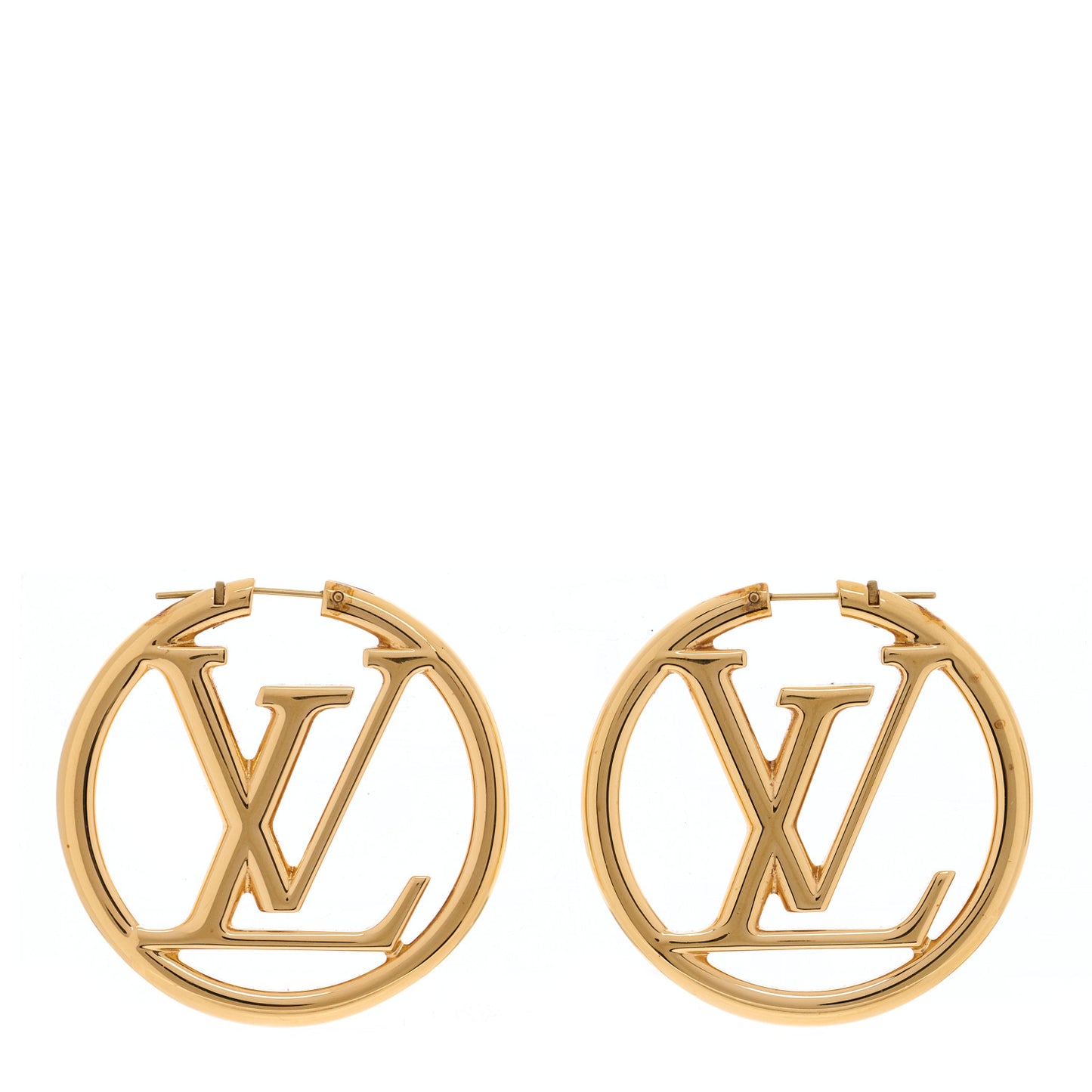 Metal Louise Hoop Earrings Gold