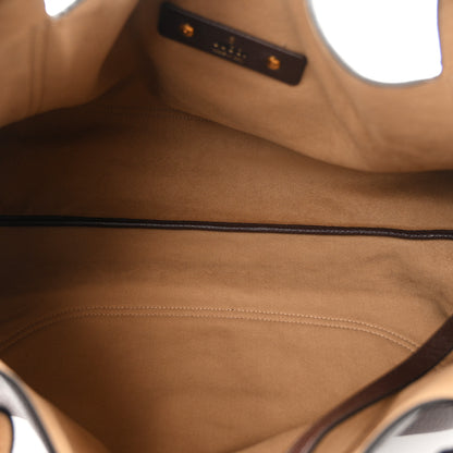 Gucci Grained Calfskin Softbit Maxi Shoulder Bag Dark Brown 6 of 11