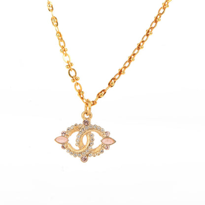 Chanel Pearl Crystal CC Necklace Gold 3 of 5