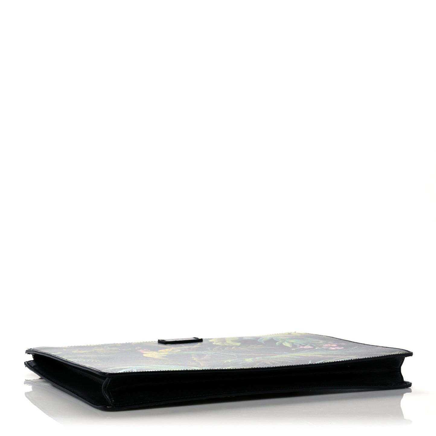 Calfskin Tropical Print Messenger Black