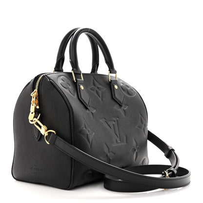 Louis Vuitton Empreinte Monogram Giant Speedy Bandouliere 25 Black 2 of 9