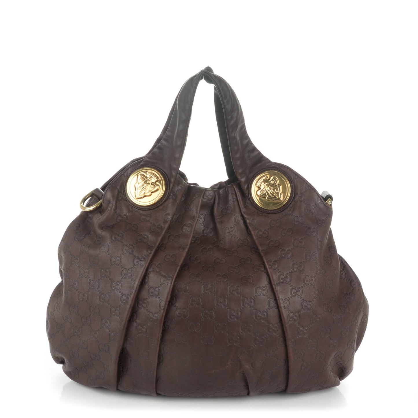 Guccissima Medium Hysteria Top Handle Bag Chocolate