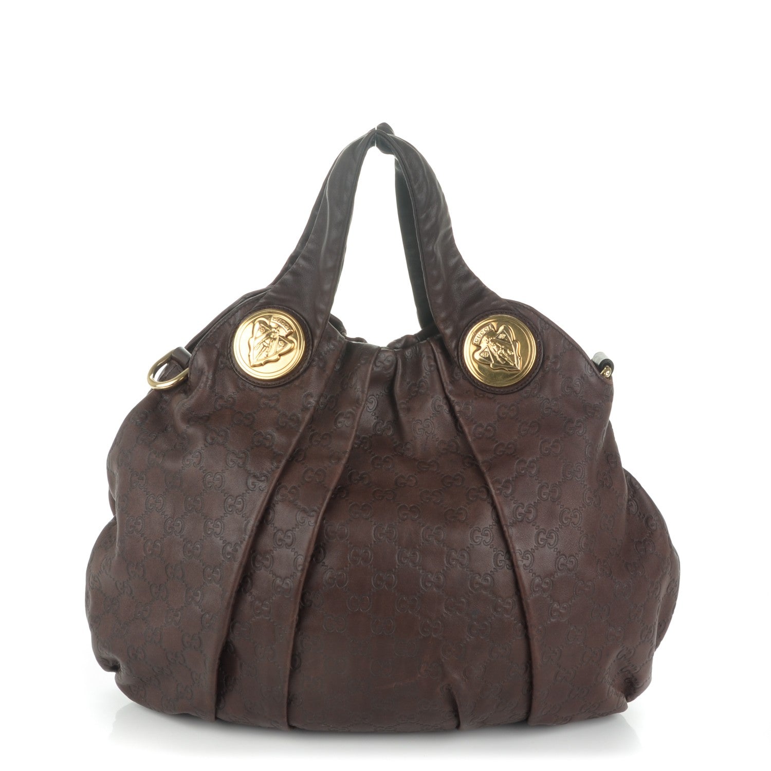 Gucci Guccissima Medium Hysteria Top Handle Bag Chocolate 1 of 9