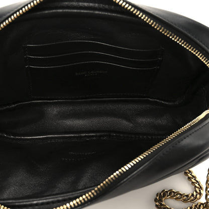 Saint Laurent Calfskin Matelasse Monogram Mini Lou Camera Bag Black Black 5 of 11
