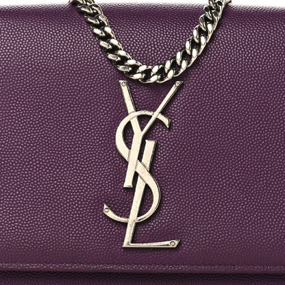 Saint Laurent Grain De Poudre Small Monogram Kate Satchel Armaranto 7 of 11