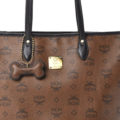 MCM Visetos Dog Bone Shopper Tote Brown 11 of 11