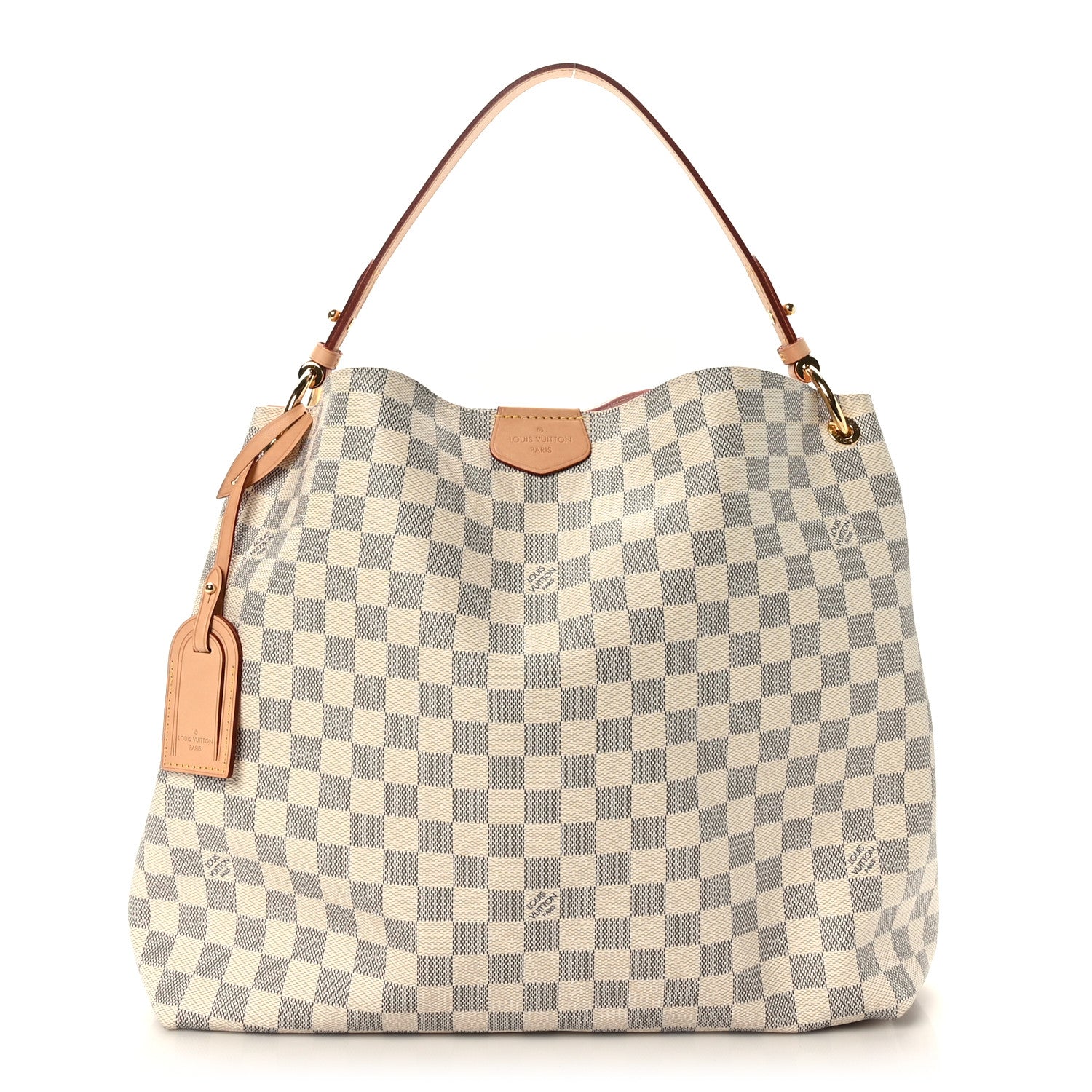 Louis Vuitton Damier Azur Graceful MM Rose Ballerine 1 of 8