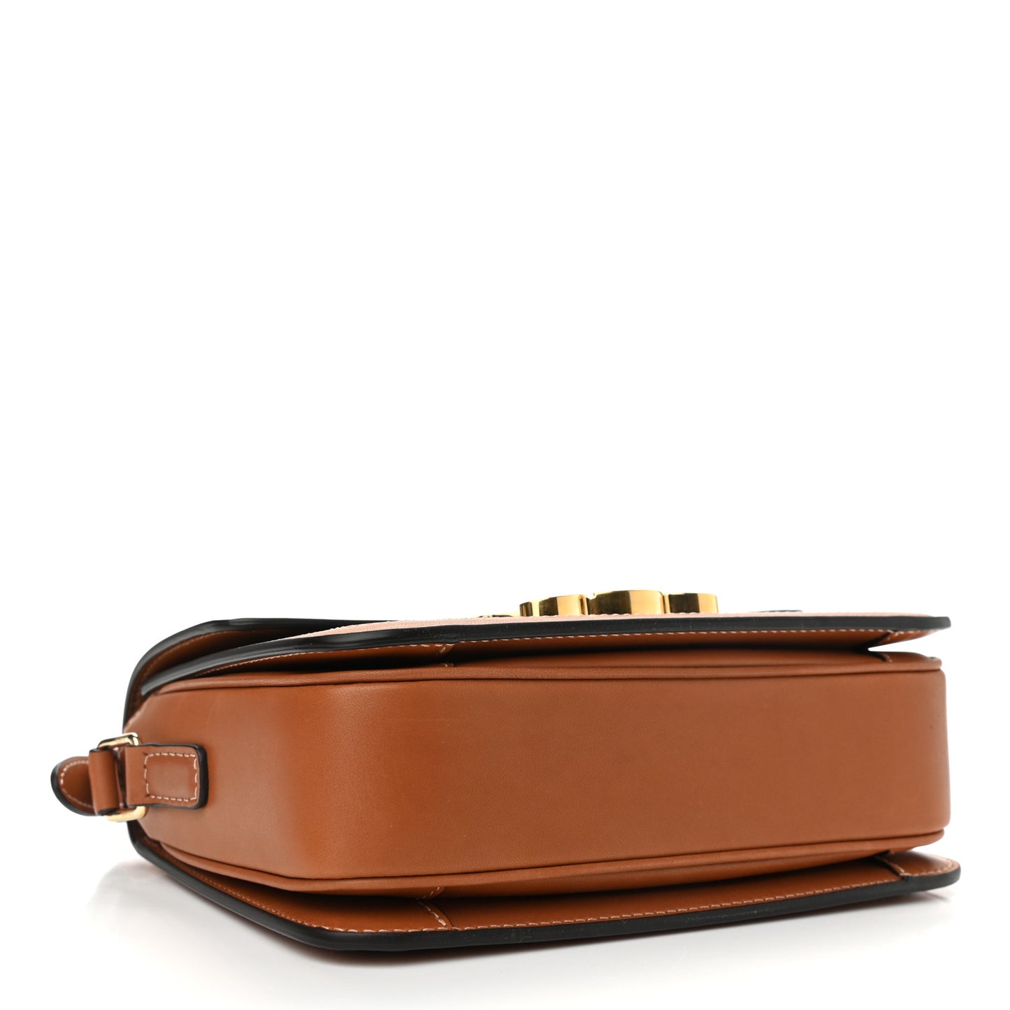 Calfskin Triomphe Canvas Teen Triomphe Bag Tan