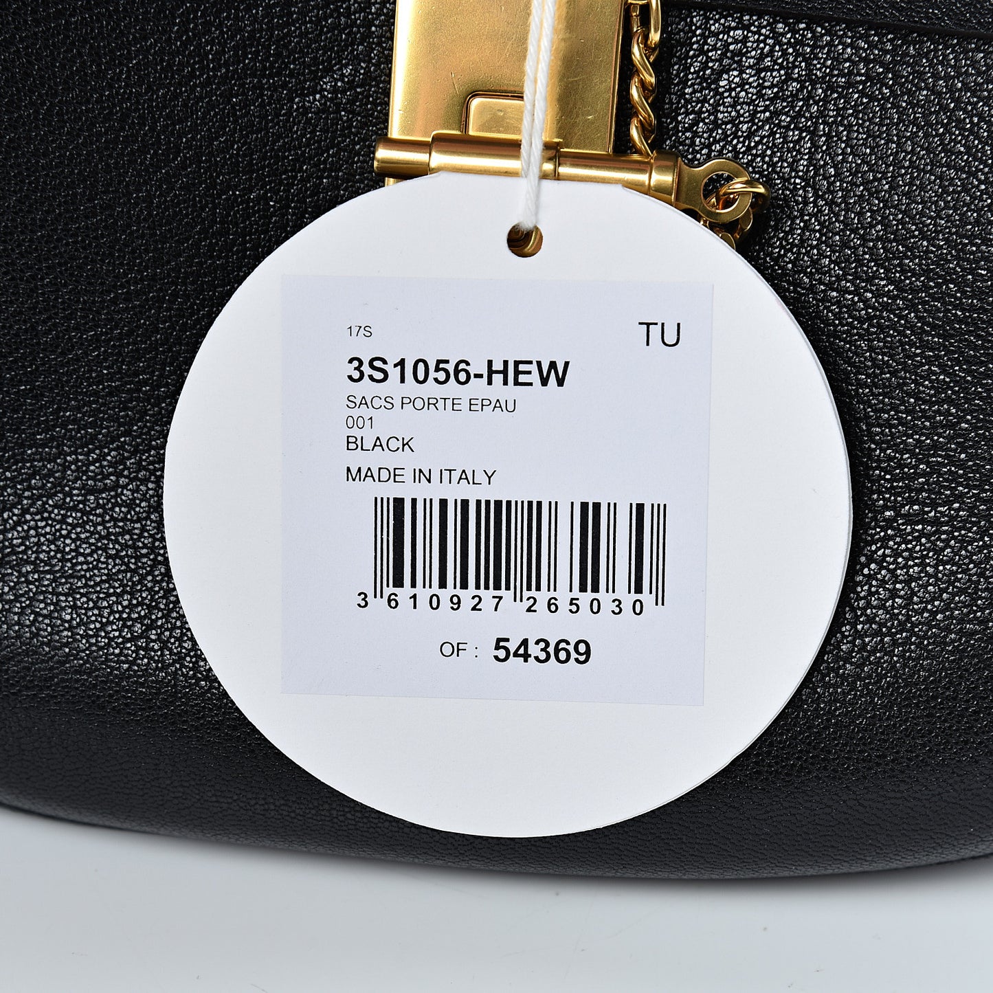 Grained Lambskin Drew Shoulder Bag Black