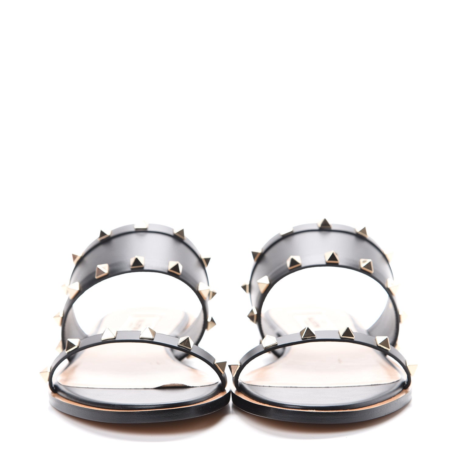 Valentino Garavani Nappa Rockstud Flat Sandals 41 Black 2 of 12