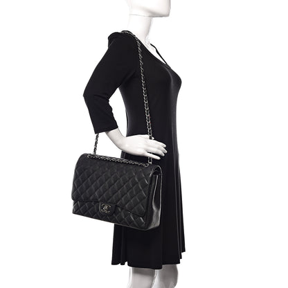Chanel Caviar Quilted Maxi Double Flap Black 2 of 14
