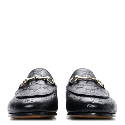 Gucci Betis Glamour Calfskin Guccissima Womens Jordaan Loafers 38 Black 3 of 11
