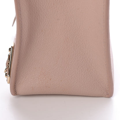 Balenciaga Grained Calfskin Gold Metallic Edge Hardware Papier Mini A4 Tote Rose Des Sables 15 of 15