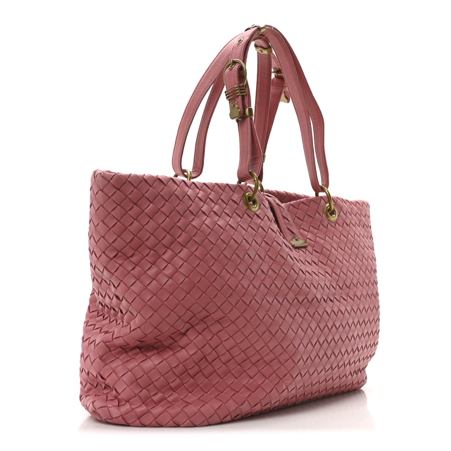 Nappa Intrecciato Large Capri Tote Quarzo