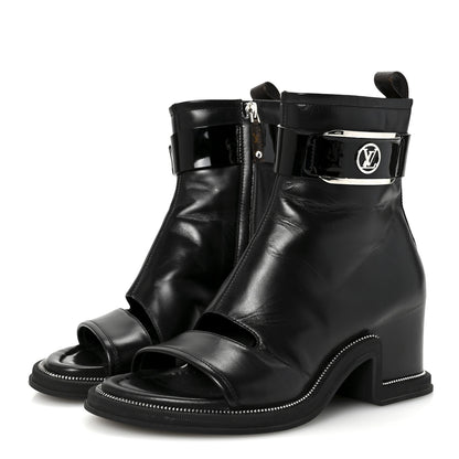 Louis Vuitton Calfskin Moonlight Boots 36.5 Black 4 of 8