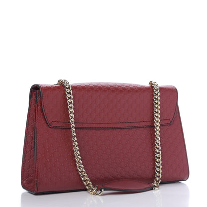 Gucci Microguccissima Medium Emily Chain Shoulder Bag Red 3 of 9