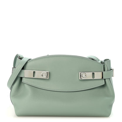 Salvatore Ferragamo Calfskin Small Hug Pouch Aqua Green 1 of 9