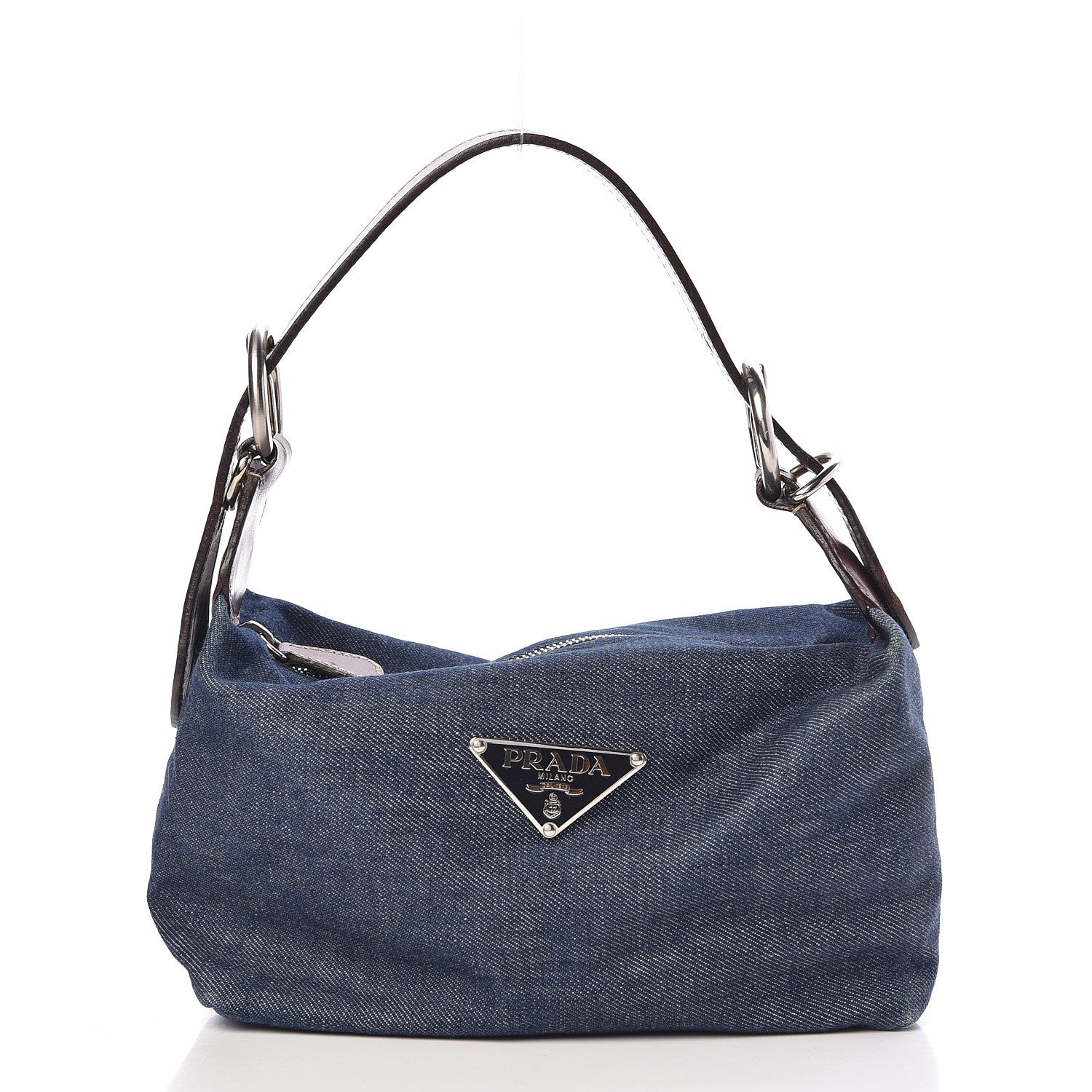 Prada Denim Shoulder Bag Avio 1 of 12