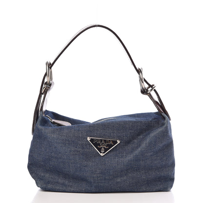 Prada Denim Shoulder Bag Avio 1 of 12