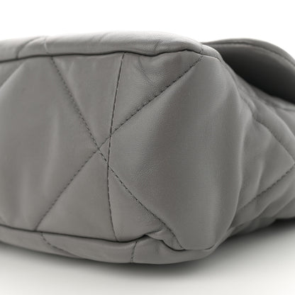Chanel Lambskin Quilted Large Chanel 19 Flap Dark Grey 10 of 12