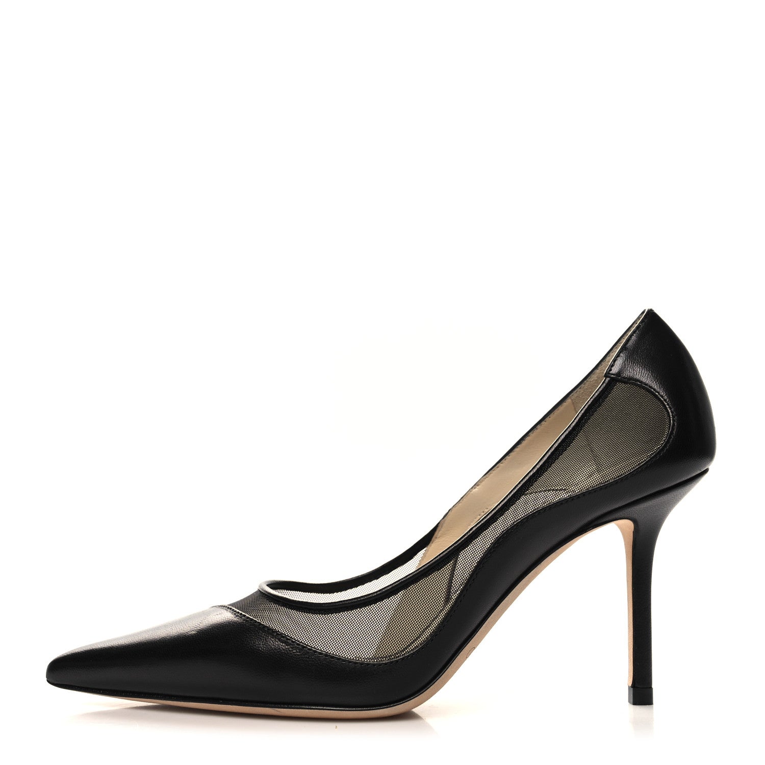 Jimmy Choo Mesh Calfskin Love 100 Pumps 36 Black 1 of 8